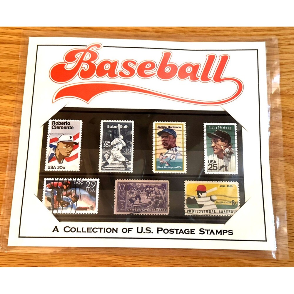 Collection BASEBALL U.S. Postage Stamps Lot of 7 Babe Ruth Lou Gehrig Olympics